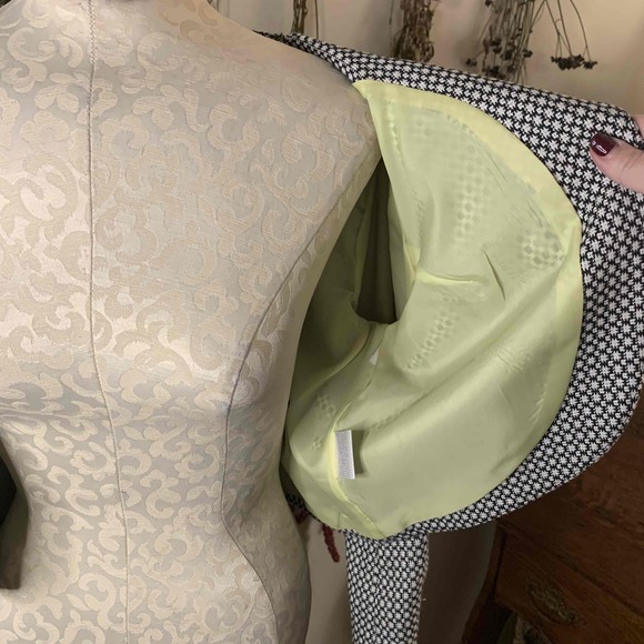 Worthington Houndstooth Cropped Jacket 3/4 Sleeves Size 12 - Picture 5 of 7